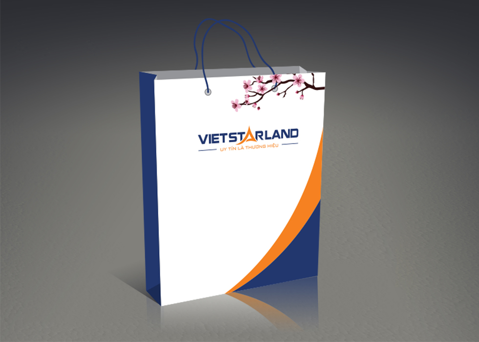 VietstarLand - Thiết kế logo và nhận diện thương hiệu lĩnh vực kinh doanh bất động sản VietstarLand